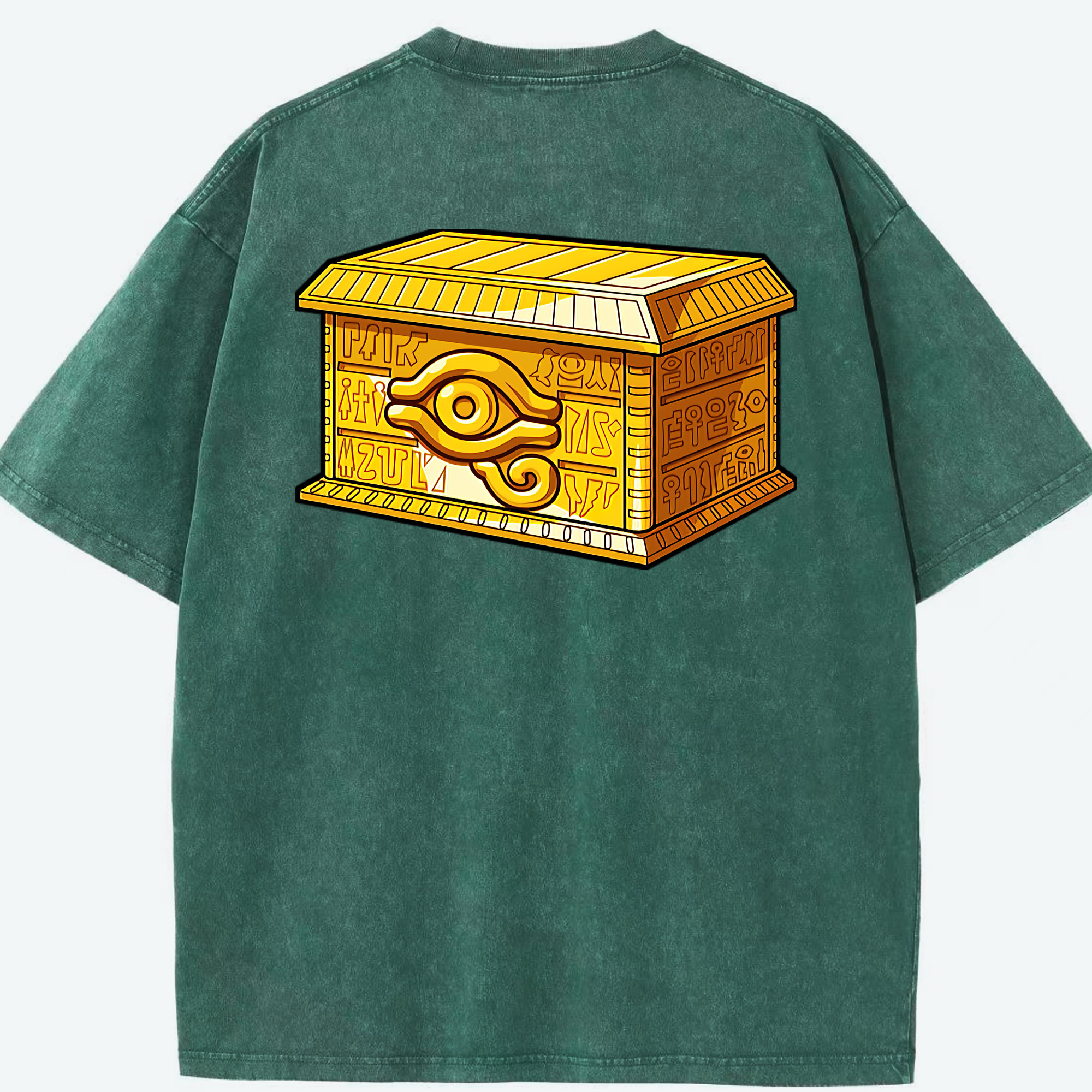 （画像用） 遊☆戯☆王 Yu-Gi-Oh! 綿100% ヴィンテージ風 半袖Tシャツ（背面プリント）